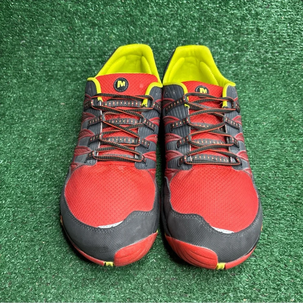 Merrell All Out Fuse‎ Red Low Top Barefoot Running Shoes Men's Size 12